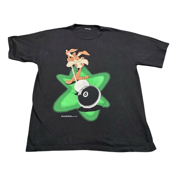 Warner Bros. Other - Vtg 1994 Wile E Coyote 8 Ball Pool Billiards Shirt Warner Bros Novel Teez XL